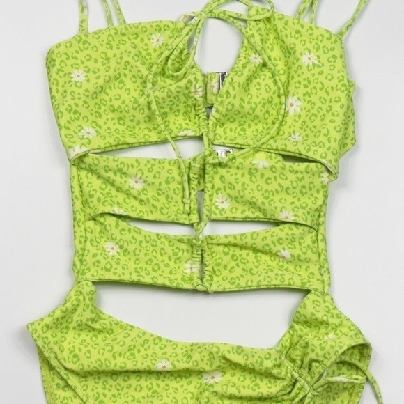 For Love and Lemons Leopard Daisy CutOut One Piece M - Picture 3 of 5